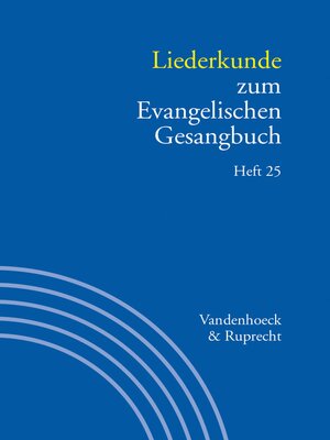 cover image of Liederkunde zum Evangelischen Gesangbuch. Heft 25
